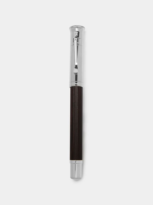 Graf von Faber-Castell - Grenadilla Platinum-Plated Wood Fountain Pen - Silver - ABASK - 