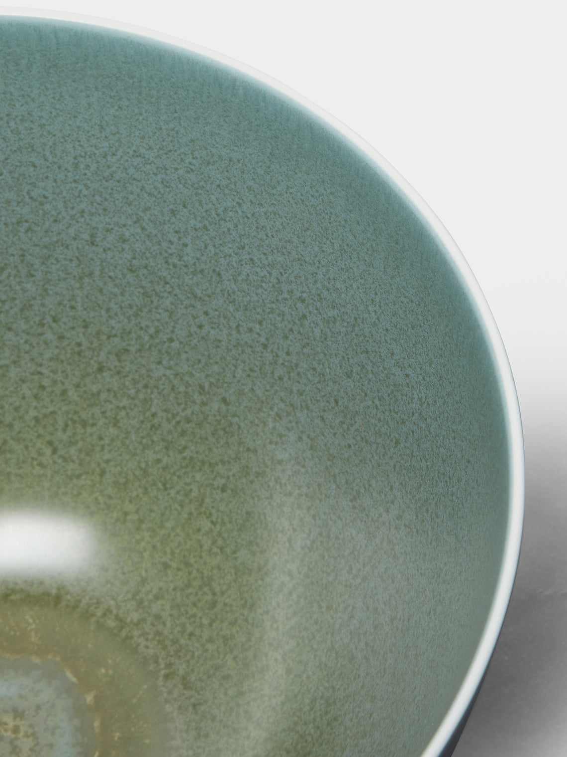 Jaune de Chrome - Todra Porcelain Large Salad Bowl - Green - ABASK