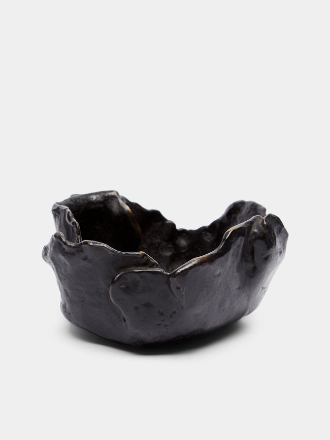 Osanna Visconti - Naturalism Hand-Cast Bronze Small Bowl - Black - ABASK - 