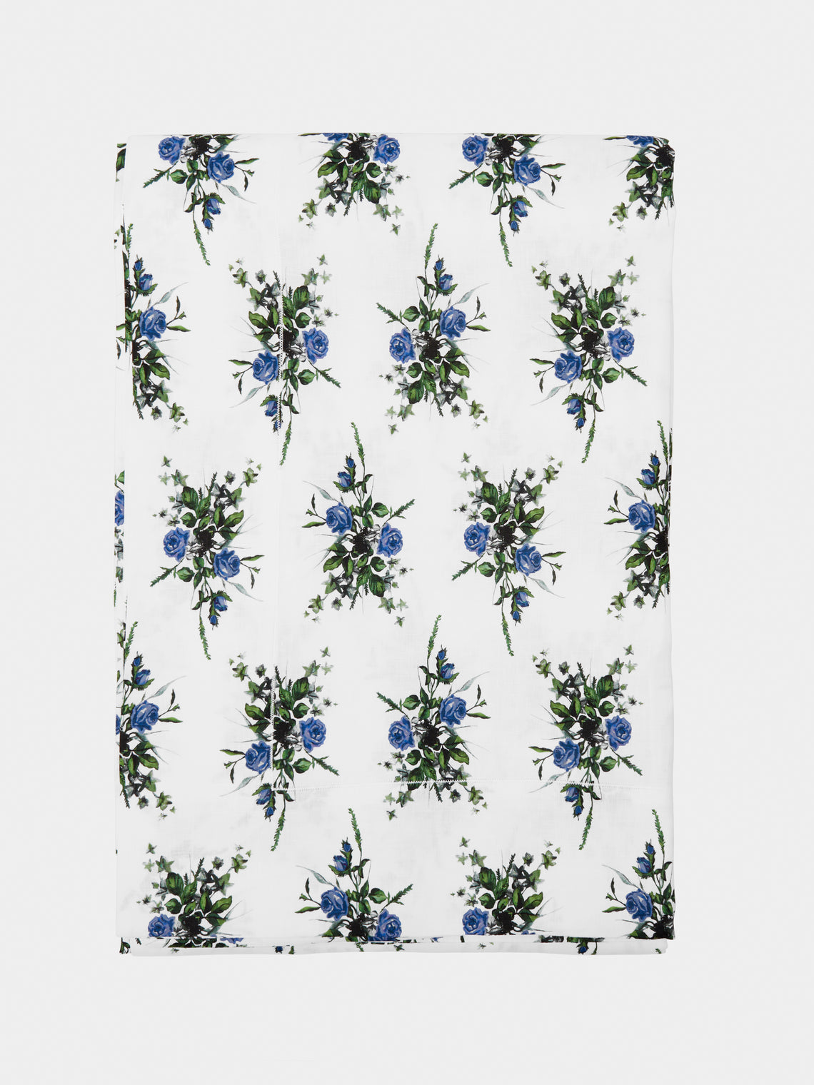 Emilia Wickstead - Floral Linen Tablecloth - Light Blue - ABASK - 