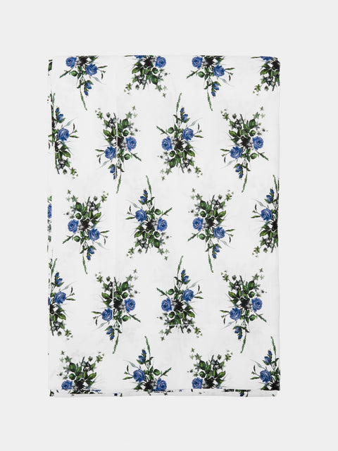 Emilia Wickstead - Floral Linen Tablecloth - Light Blue - ABASK - 