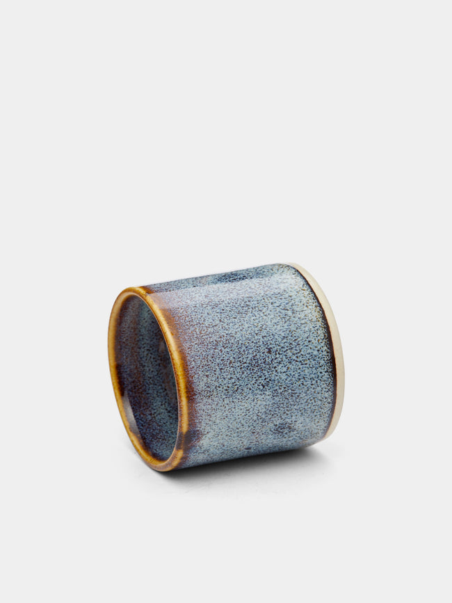 Mervyn Gers Ceramics - Hand-Glazed Ceramic Napkin Rings (Set of 6) - Blue - ABASK - 
