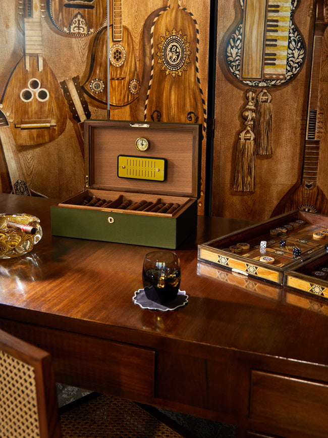 Giobagnara - Santiago Leather Large Humidor Case (80 Cigars) -  - ABASK