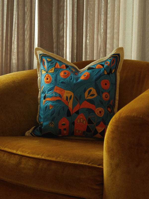 Saved NY - Home Sweet Home Cashmere Pillow -  - ABASK