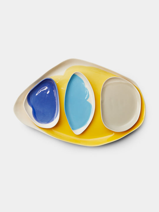 Yellow Pasta Bowl (Set of 4) by Pottery & Poetry ABASK UK