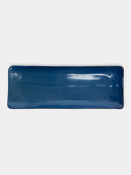 Mervyn Gers Ceramics - Hand-Glazed Ceramic Long Rectangular Sushi Platter - Blue - ABASK - 