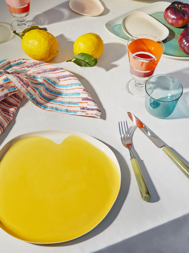 Pottery & Poetry - Hand-Glazed Porcelain Dinner Plates (Set of 4) -  - ABASK