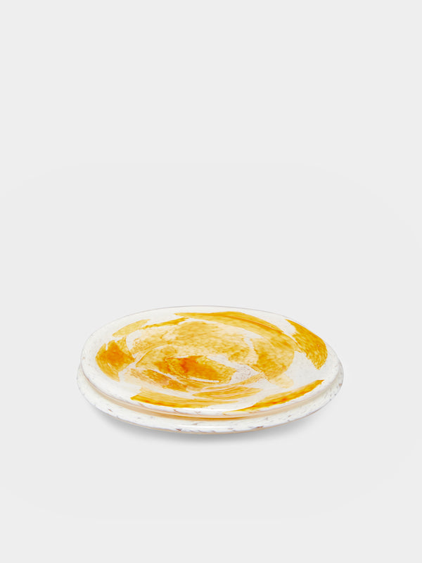 Stories of Italy - Hand-Blown Murano Dessert Plates (Set of 2) -  - ABASK