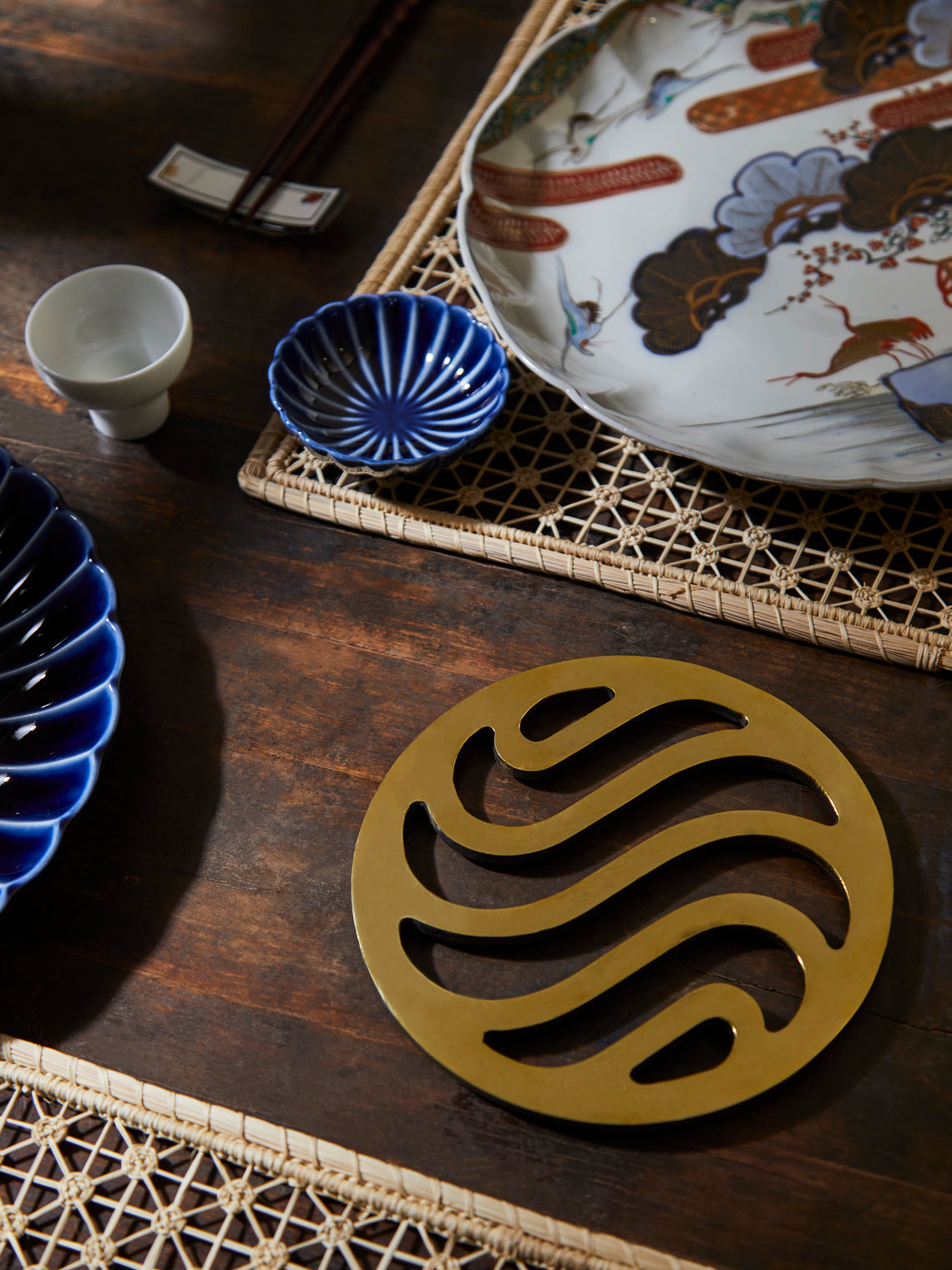 NKlaus Maritime Brass Gold Table Coaster - Bone Fish Design, 6.5 X 17.5 Cm