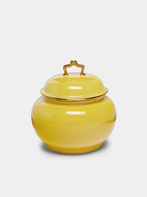 Augarten - Belvedere Hand-Painted Porcelain Sugar Bowl - Yellow - ABASK - 