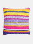 The Elder Statesman - Stripe Super Soft Cashmere Pillow -  - ABASK - 