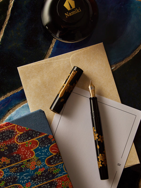 Namiki - Yukari Chinkin 'Cherry Blossom' Urushi Fountain Pen -  - ABASK