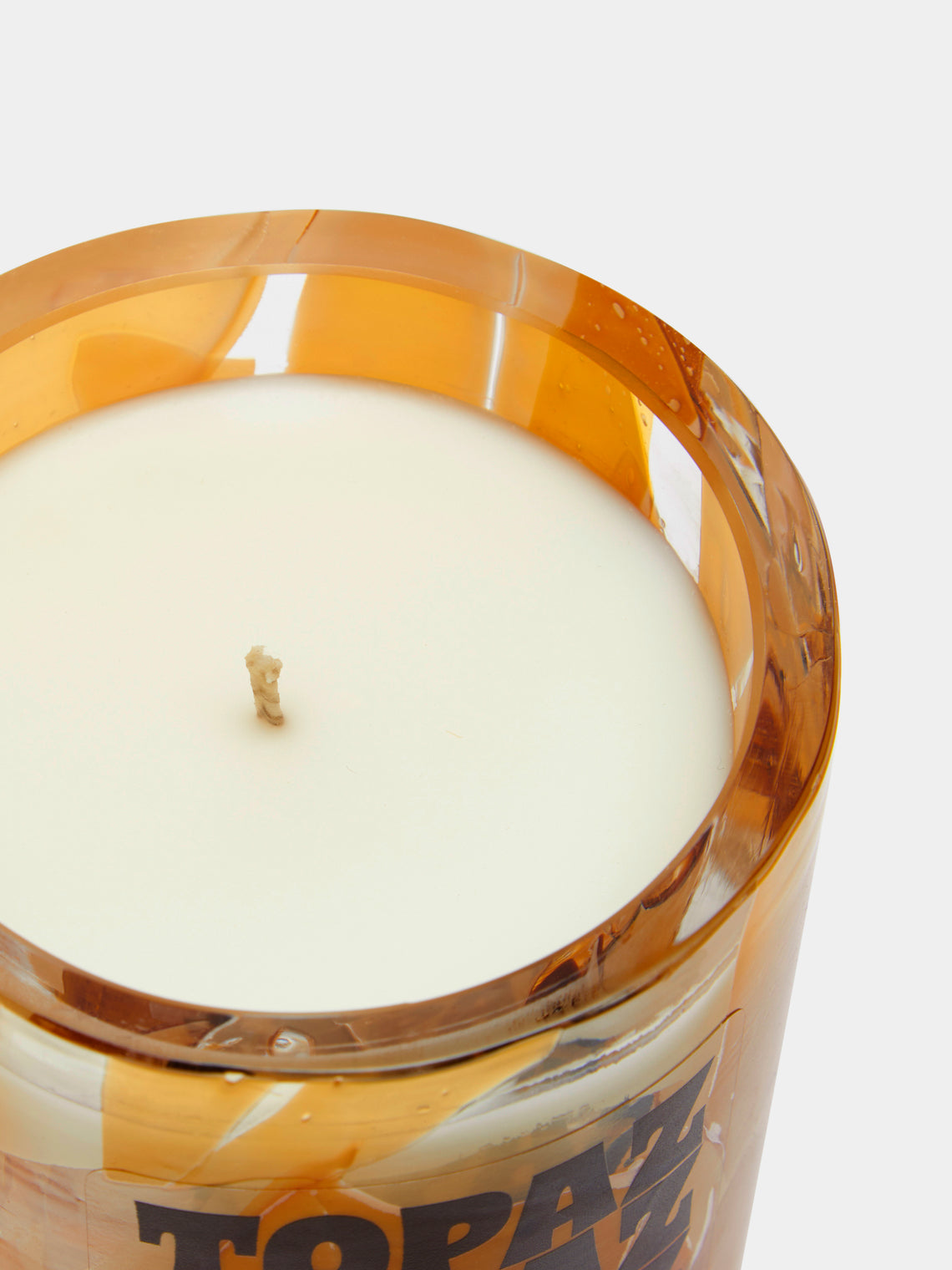 Stories of Italy - Topaz Hand-Blown Murano Glass Scented Candle - Orange - ABASK