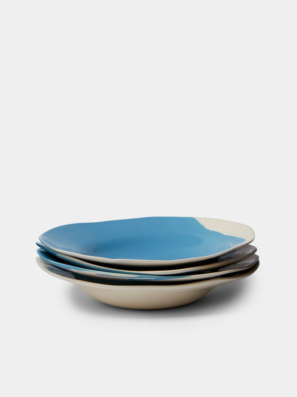 Pottery & Poetry - Hand-Glazed Porcelain Pasta Plates (Set of 4) -  - ABASK