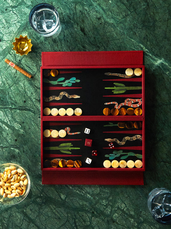 Alexandra Llewellyn - Snake Travel Backgammon Set -  - ABASK