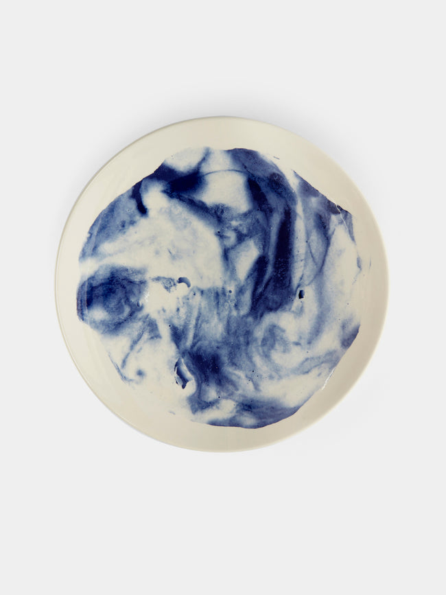 1882 Ltd. - Indigo Storm Ceramic Dinner Plates (Set of 4) - Blue - ABASK - 