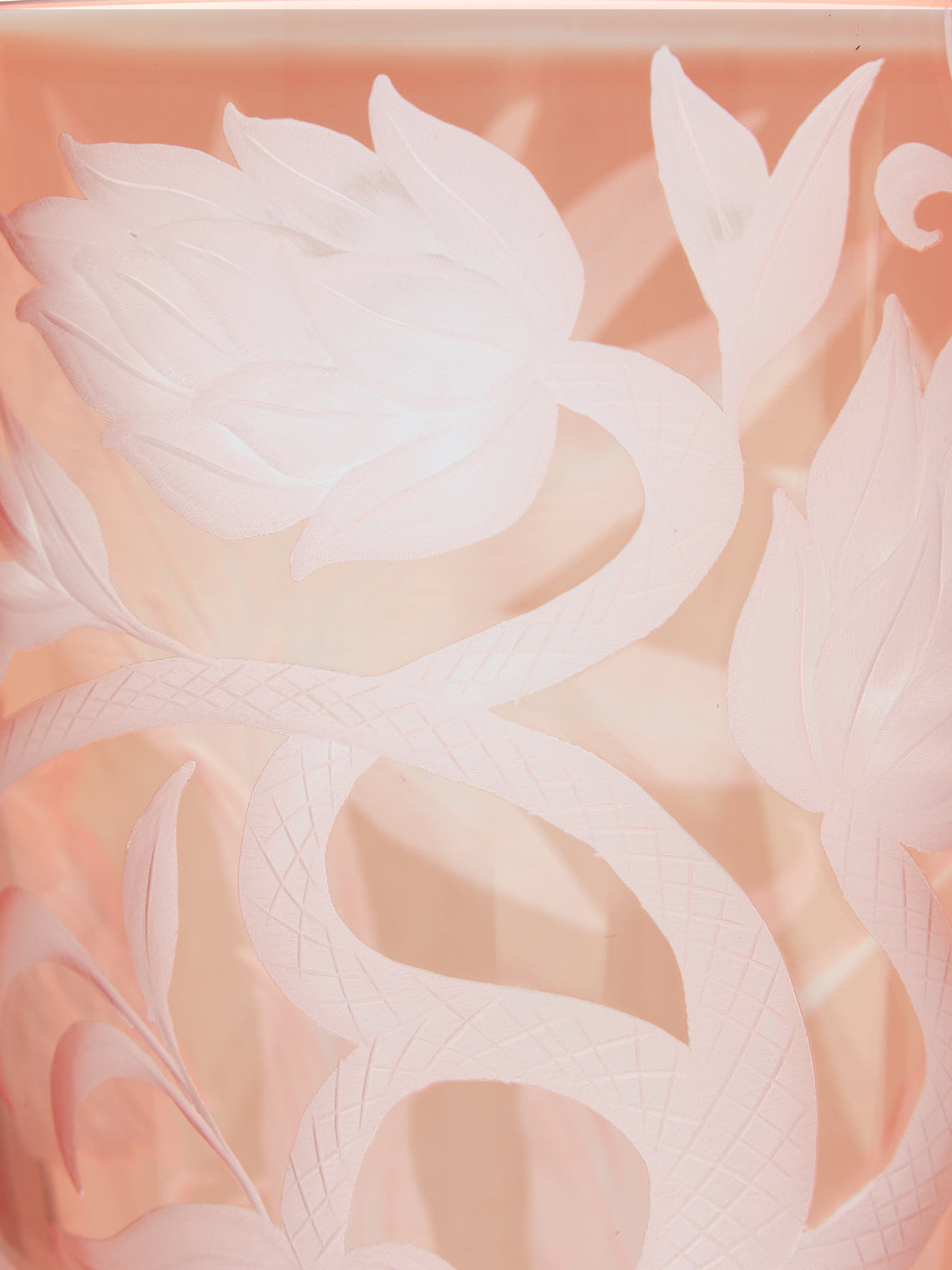 Artel - Jungle Deco Hand-Engraved Crystal Tumblers (Set of 4) - Pink - ABASK