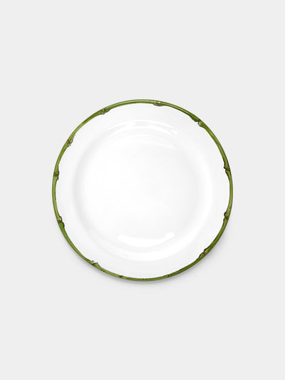 Z.d.G - Ramatuelle Bamboo Hand-Painted Ceramic Side Plates (Set of 2) - Green - ABASK - 