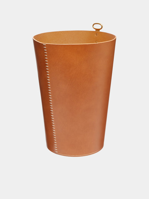Otis Ingrams - Eyelet Leather Wastepaper Bin -  - ABASK - 
