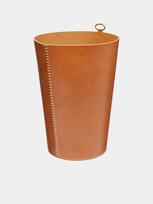 Otis Ingrams - Eyelet Leather Wastepaper Bin -  - ABASK - 
