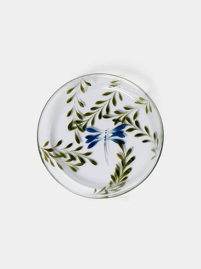 Los Vasos de Agua Clara - Hand-Painted Bread Plate (Set of 6) - Green - ABASK - 