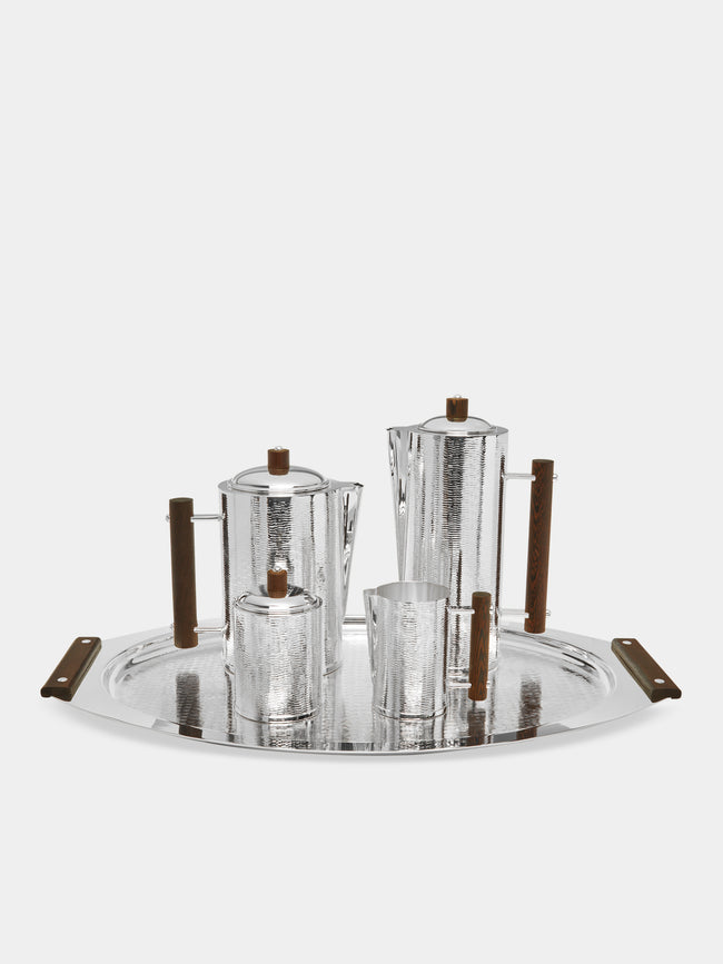 Zanetto - Ebony Silver Plated Tea and Coffee Set - Silver - ABASK - 