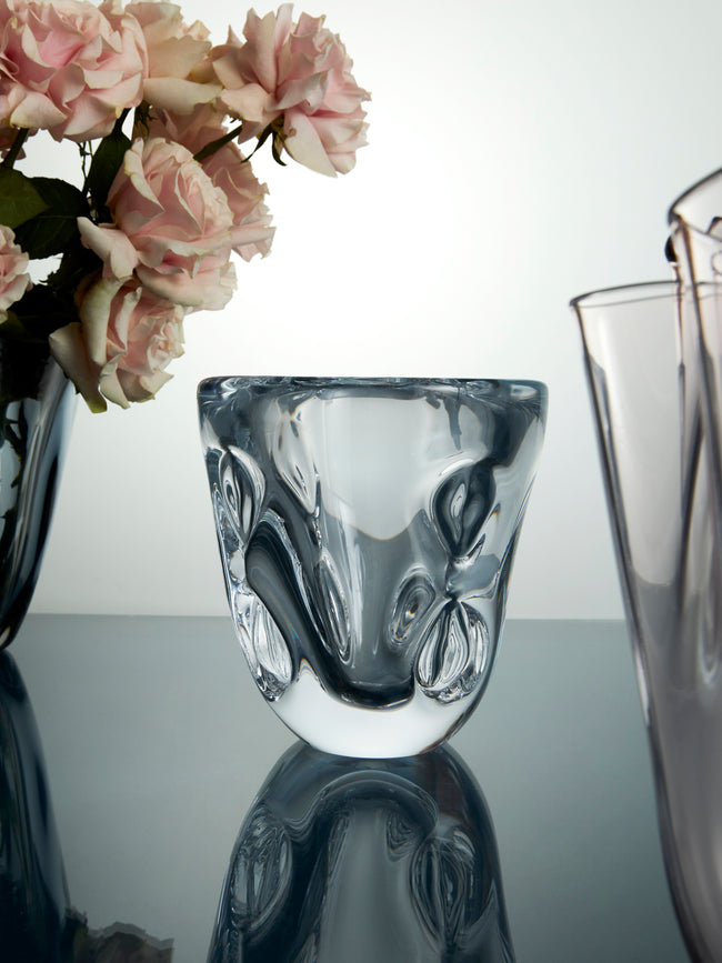 Yali Glass - Mirage Murano Glass Vase - Clear - ABASK