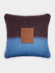Loewe Home - Mohair Striped Cushion - Blue - ABASK - 