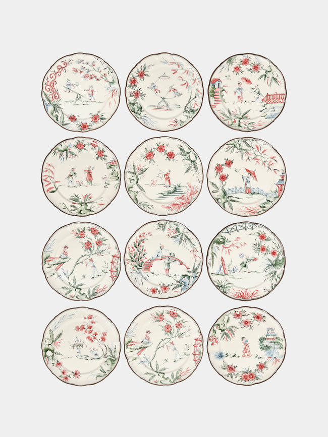 Laboratorio Paravicini - Chinoiserie Dinner Plate (Set of 12) - Green - ABASK