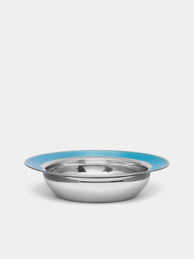 Antique and Vintage - Mid-Century Enamel Silver Bowl - Silver - ABASK - 