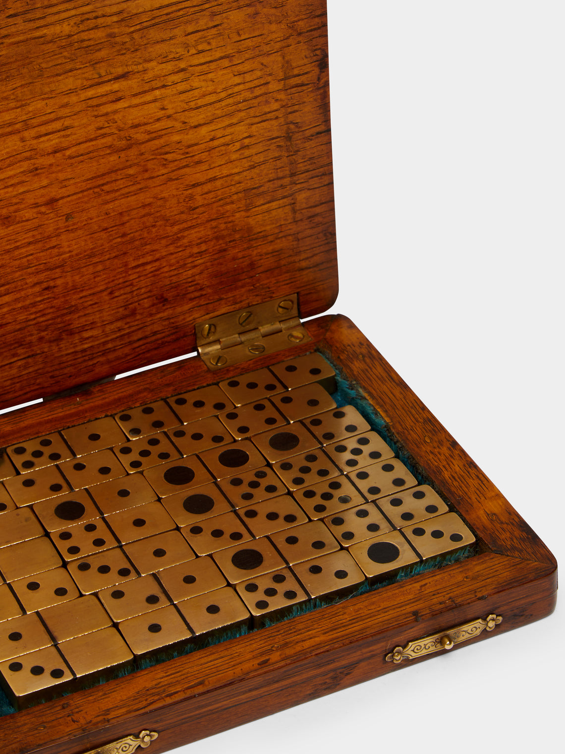 Antique and Vintage - 1930s Brass Dominoes -  - ABASK