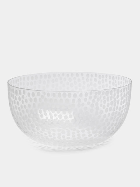 Carlo Moretti - Millebolle Hand-Blown Murano Glass Bowl - Clear - ABASK - 