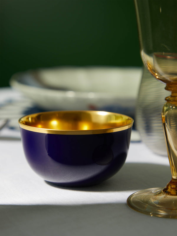 Augarten - Hand-Painted Porcelain Champagne Coupe - Blue - ABASK