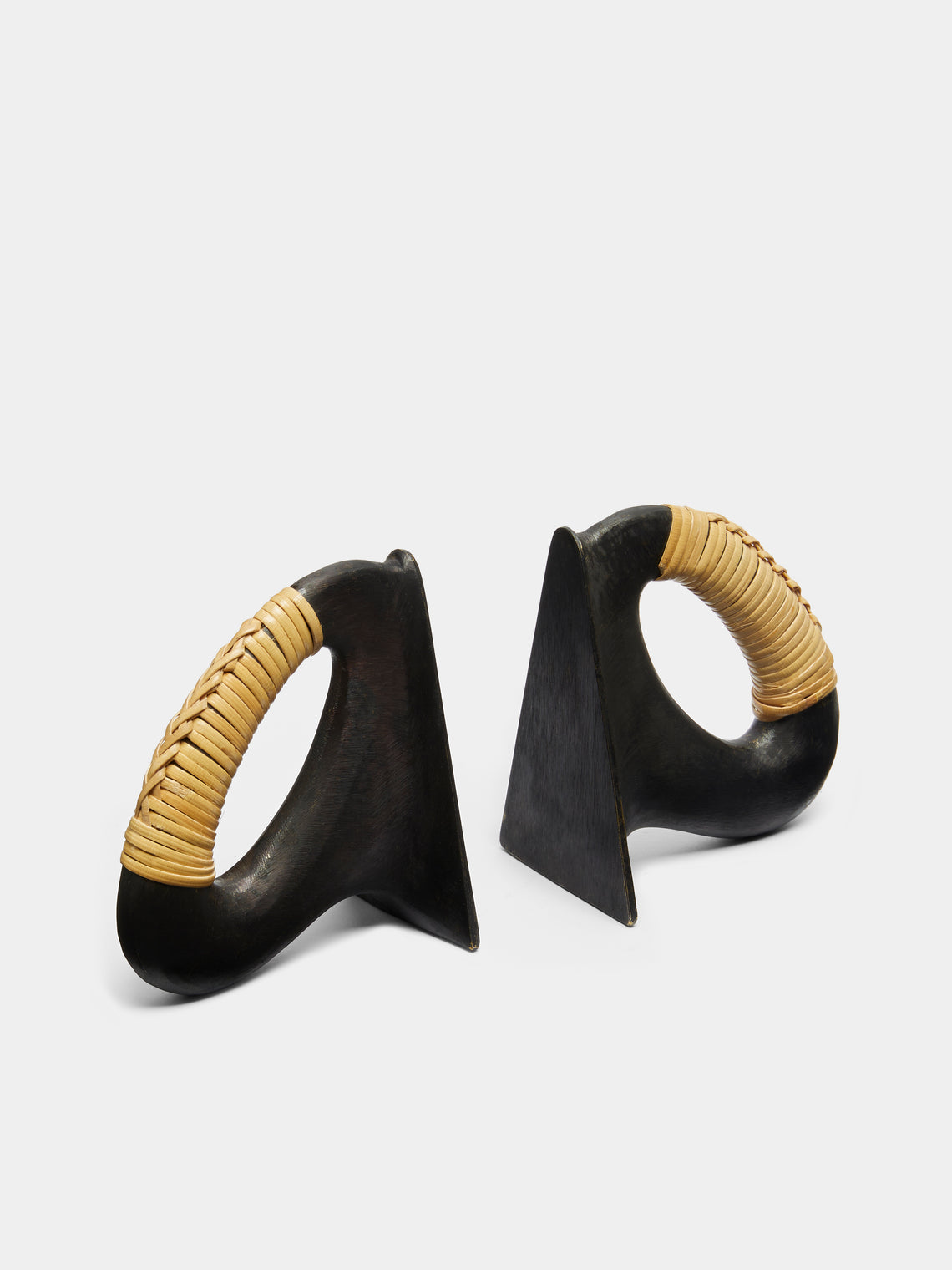 Carl Auböck - Flatiron Brass and Cane Bookends - Black - ABASK