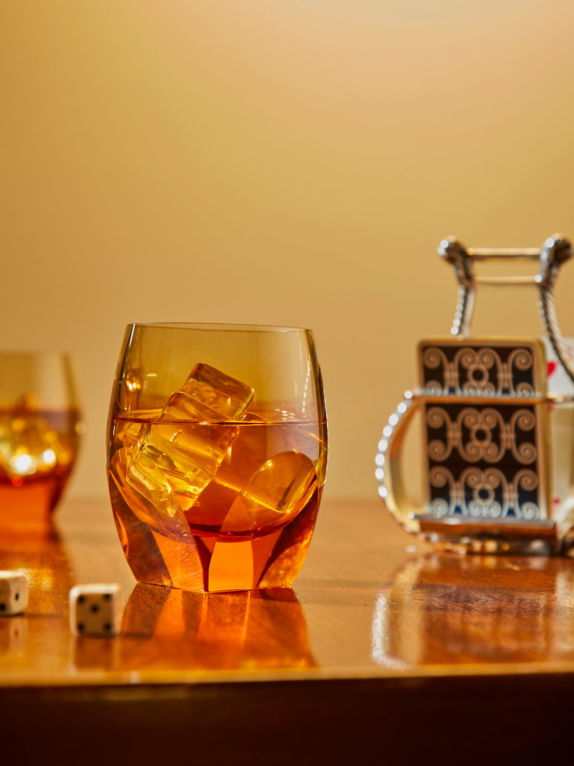 Moser - Bar Crystal Whiskey Glass (Set of 2) - Orange - ABASK