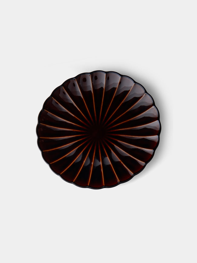 Kaneko Kohyo - Giyaman Urushi Ceramic Side Plates (Set of 4) - Brown - ABASK - 