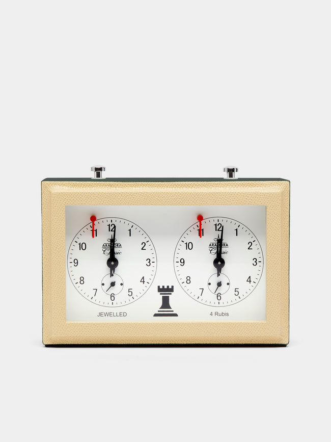 Geoffrey Parker - Leather Chess Clock - Green - ABASK - 