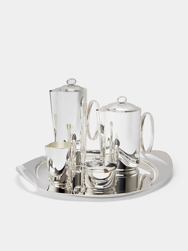 Zanetto - Eye Silver-Plated Tea and Coffee Set - Silver - ABASK - 