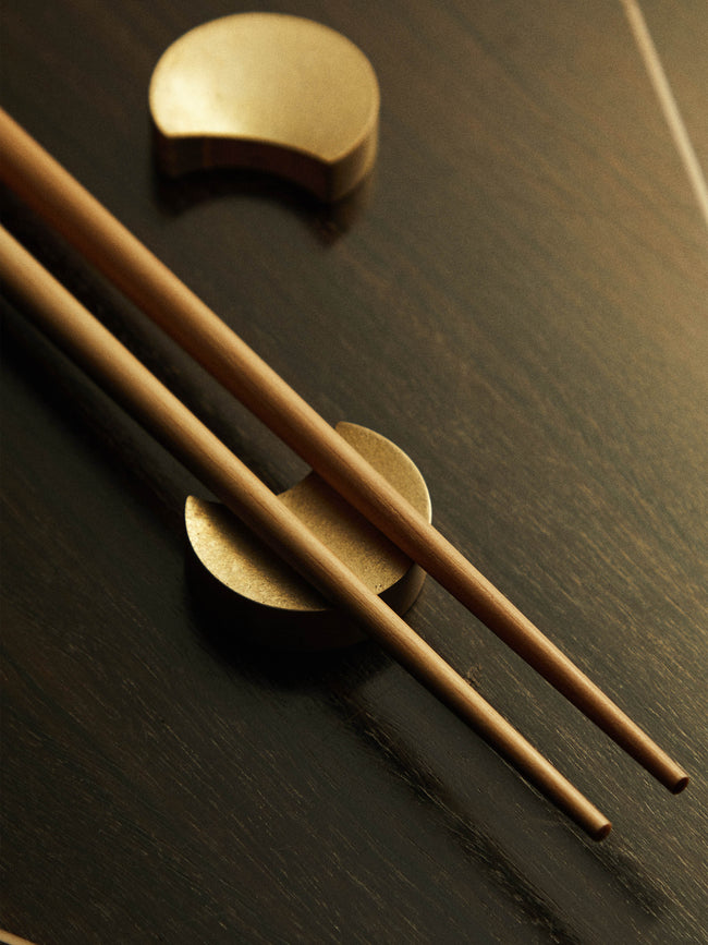Futagami - Brass Chopstick Rest (Set of 4) - Gold - ABASK