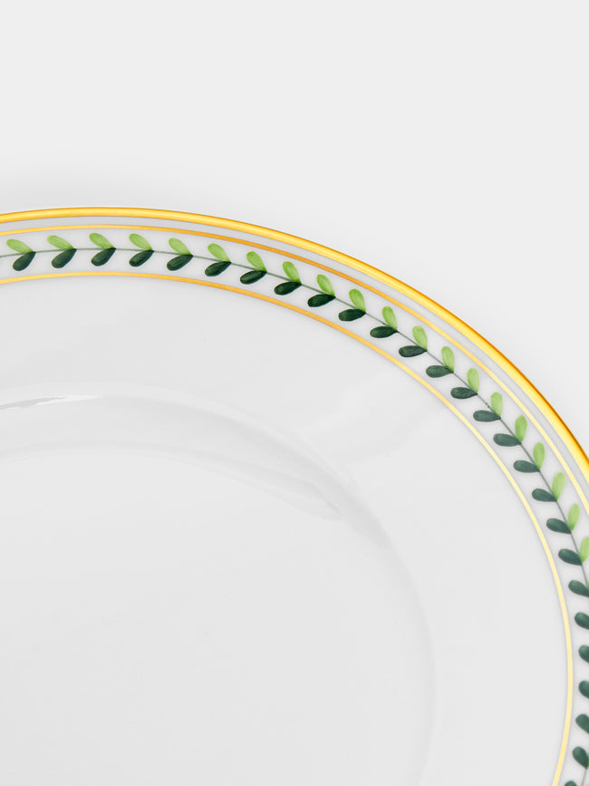 Augarten - Leafed Edge Hand-Painted Porcelain Bread Plate - White - ABASK