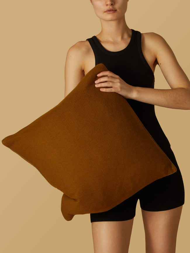 Denis Colomb - Himalayan Cashmere Cushion - Brown - ABASK