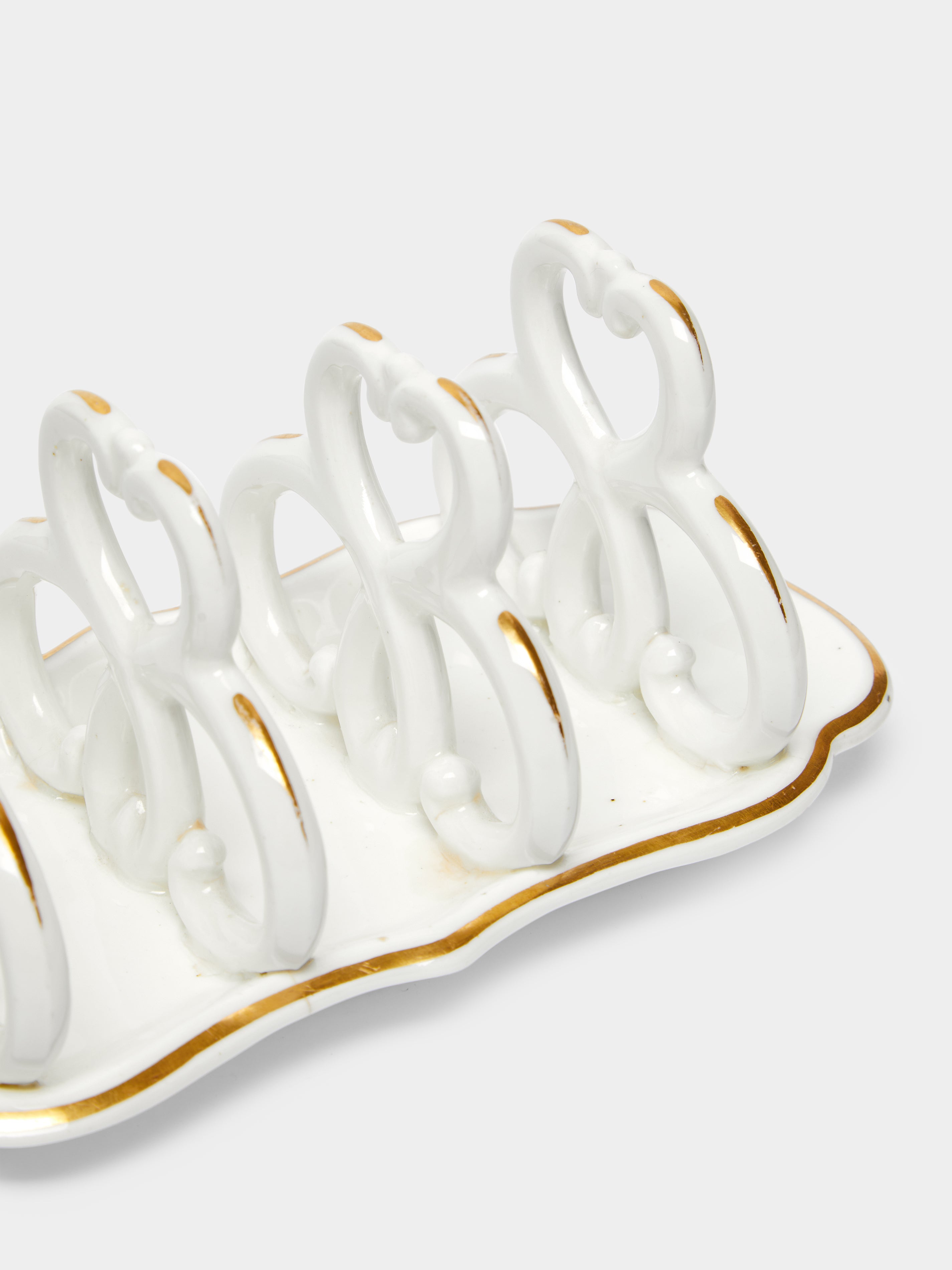 White 1930s Shelleyware Toast Rack by Antique and Vintage | ABASK