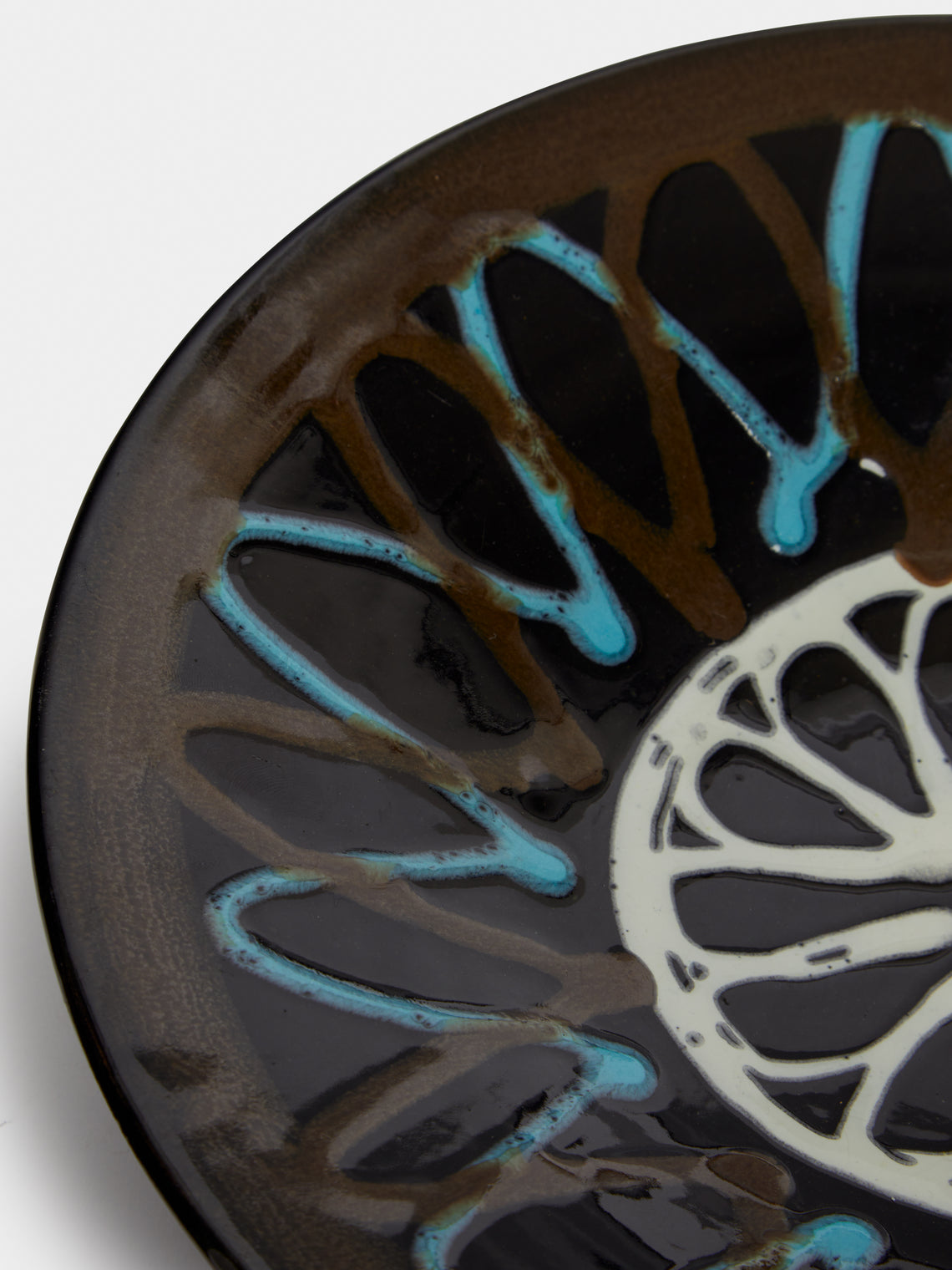 Antique and Vintage - 1950s-1970s Fat Lava Ceramic Bowl - Blue - ABASK