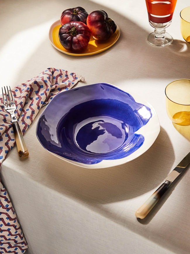 Pottery & Poetry - Hand-Glazed Porcelain Pasta Plates (Set of 4) -  - ABASK