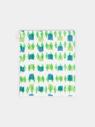 Gregory Parkinson - Sweet Pea Block-Printed Cotton Napkins (Set of 6) - Blue - ABASK - 