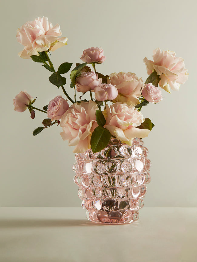 Yali Glass - Boboli Murano Glass Vase - Pink - ABASK