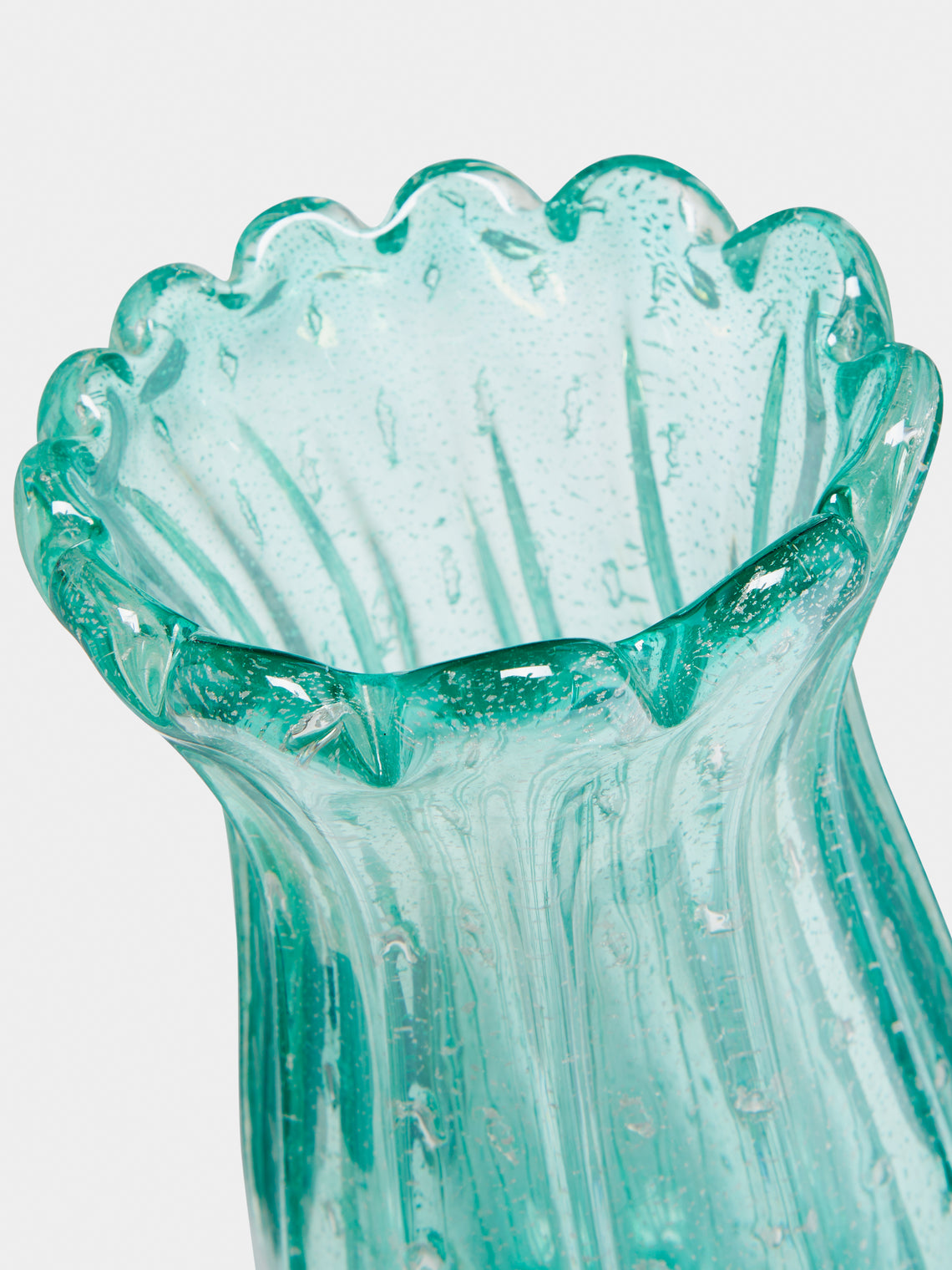 Antique and Vintage - 1950s Salviati & Co Murano Glass Vase - Blue - ABASK