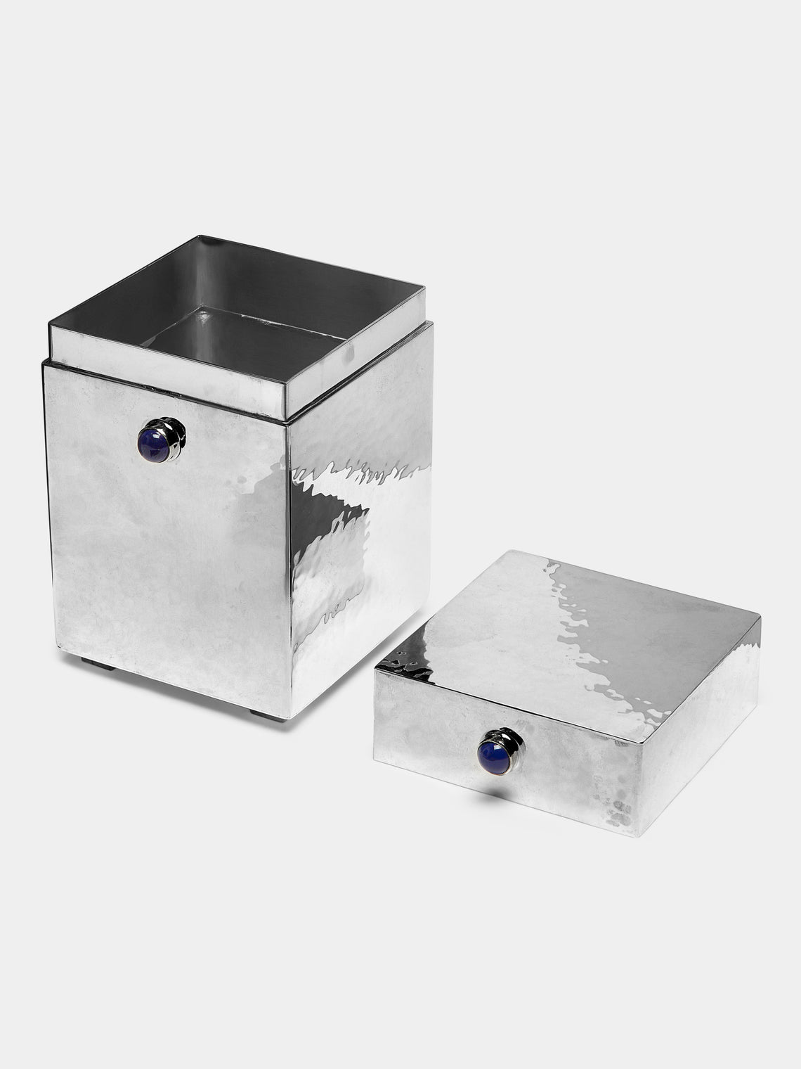 Wiener Silber Manufactur - Sterling Silver and Lapis Lazuli Cigarette Box - Silver - ABASK