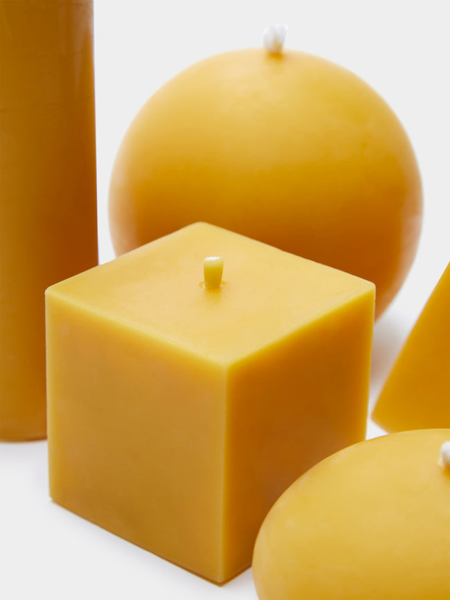 Bzzwax - Geometric Beeswax Candle Set - Yellow - ABASK