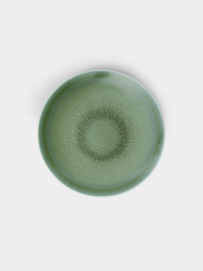 Jaune de Chrome - Todra Porcelain Dessert Plate - Green - ABASK - 